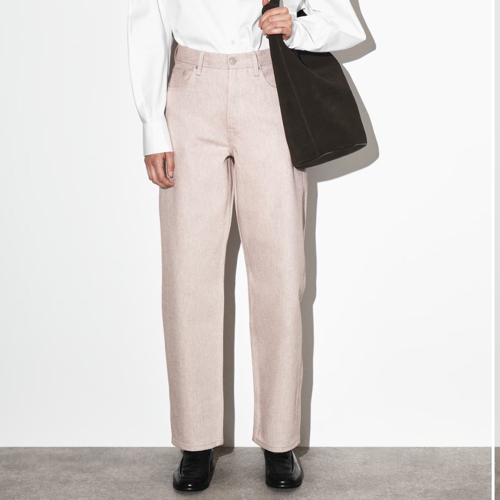 COS Pink Bay Barrel Jeans